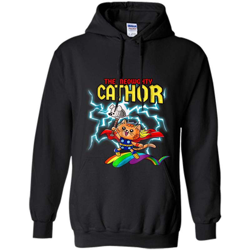 Cat Thor mighty Cat lightning caped Kitty comic Hoodie-mt