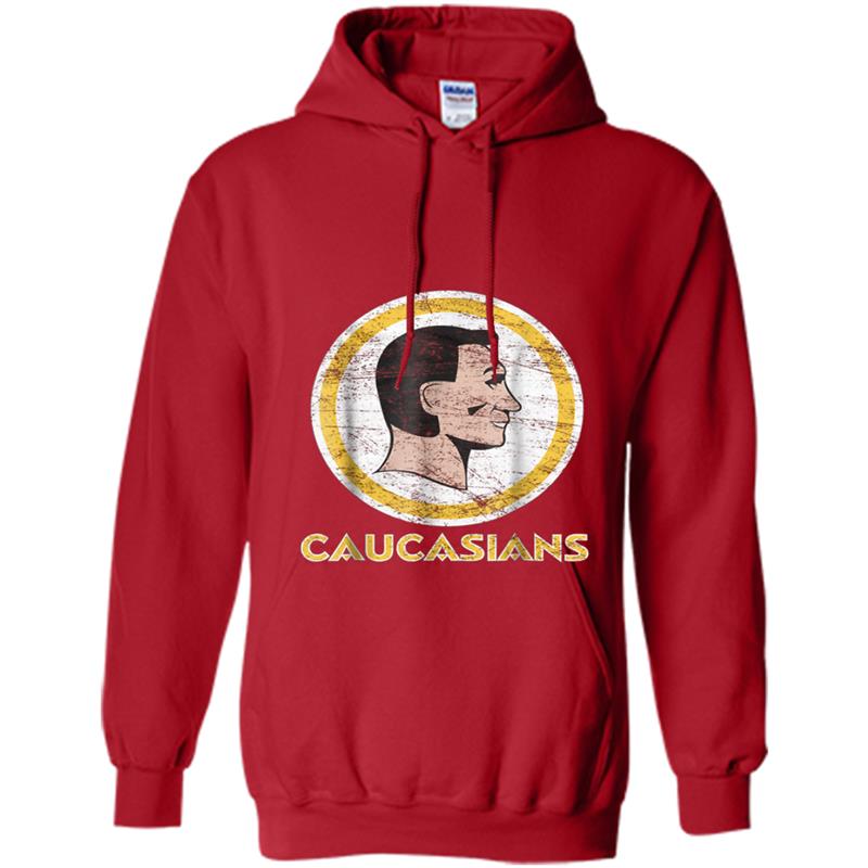 Caucasian  Caucasians Red Vintage Tee Funny Hoodie-mt