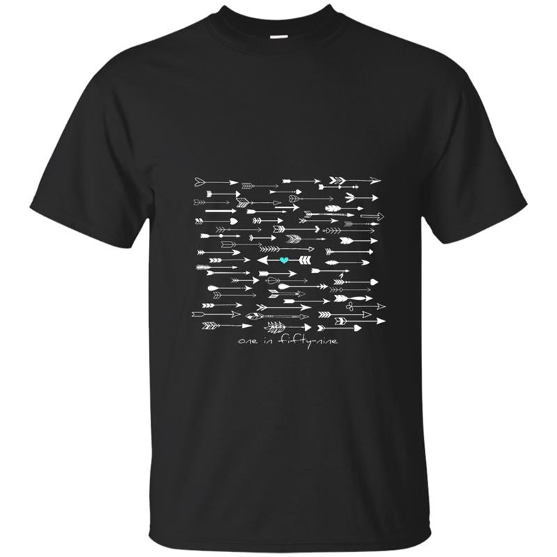 CDC reported autism rate is 1 in 59. nomorepuzzlepieces T-shirt-mt