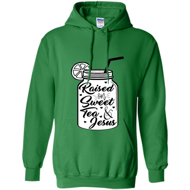 Christian Ladies Raised on Sweet Tea & Jesus Hoodie-mt