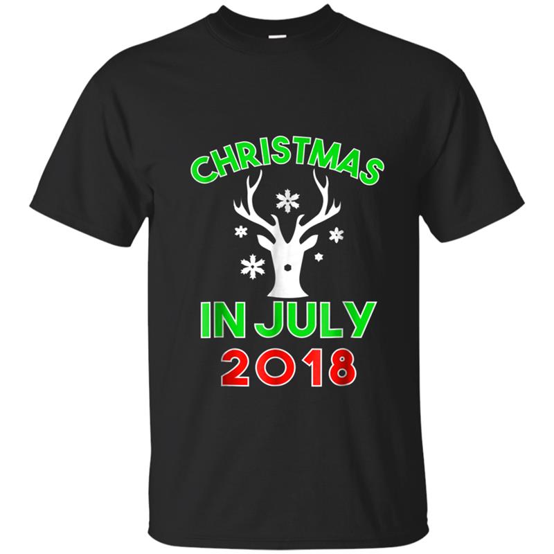 Christmas In July  2018 Reindeer Snow Men Women Gift T-shirt-mt