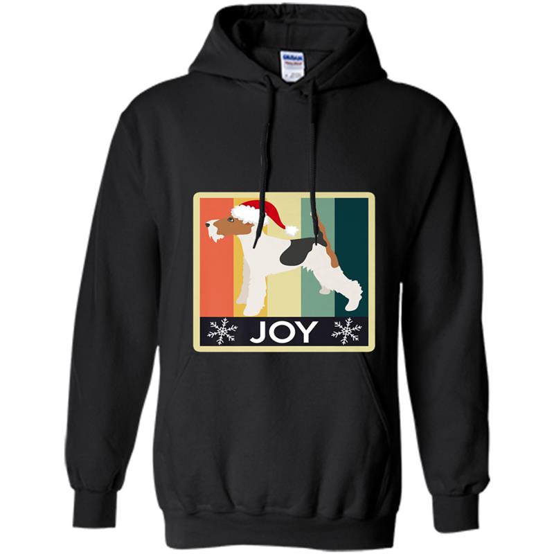 Christmas Wire Fox Terrier T- Hoodie-mt