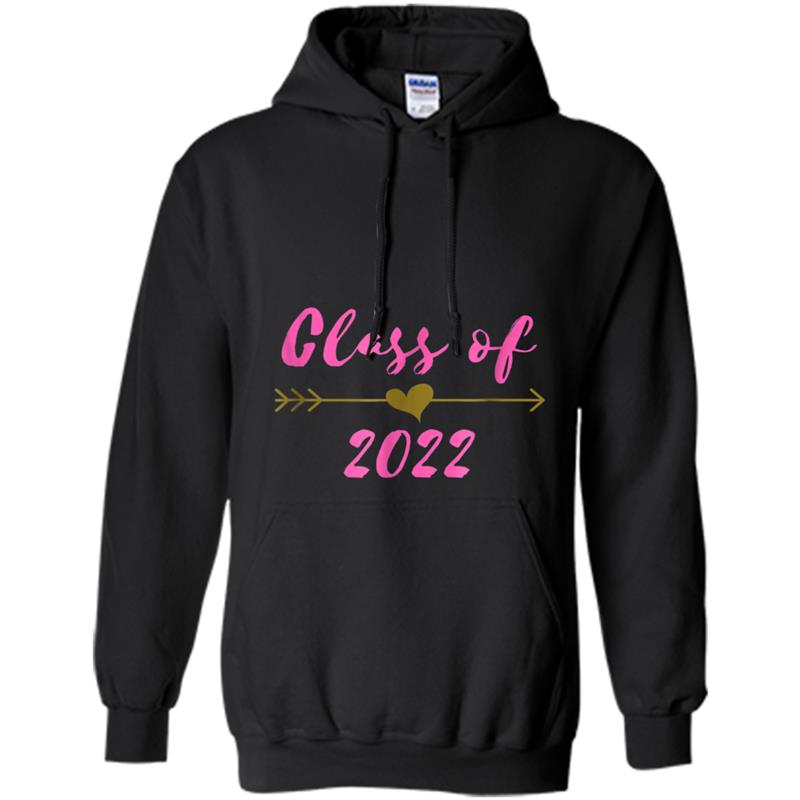 Class of 2022 8th Grade Pink Arrow Cute Teen Girls Hoodie-mt