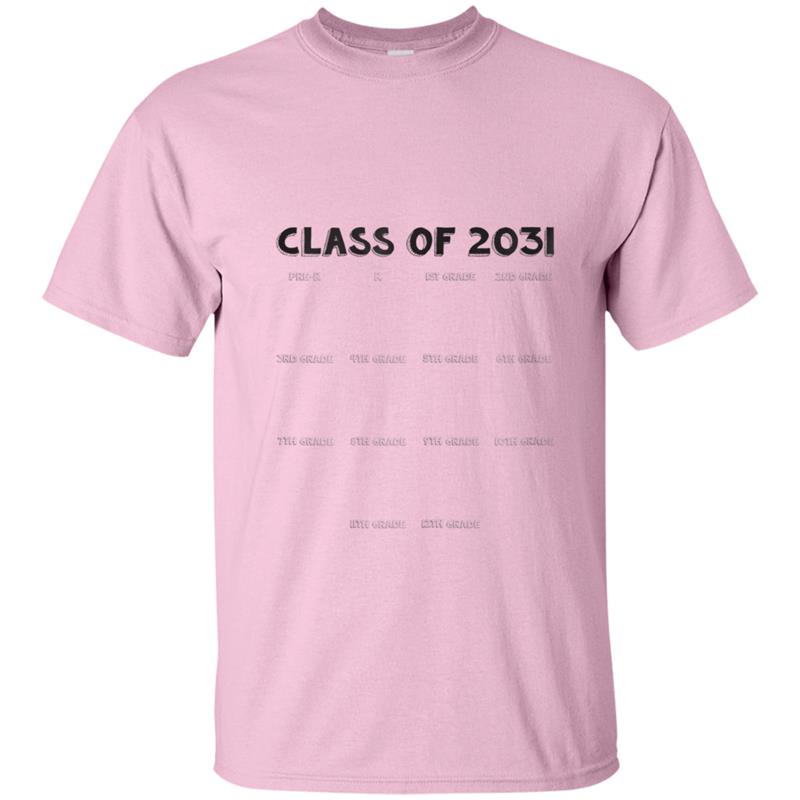 Class of 2031 Grow with me  with Space for Handprints T-shirt-mt