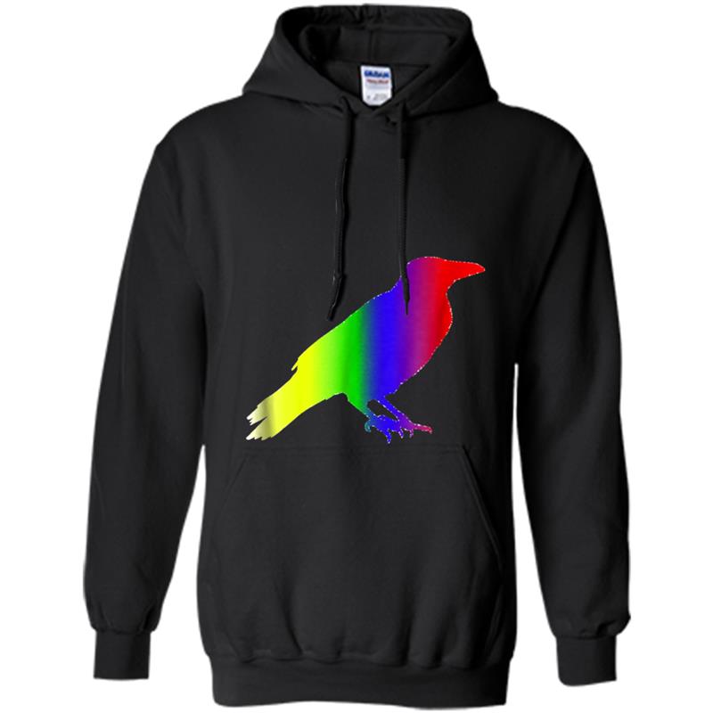 Colorful Rainbow Raven Crow Bird Hoodie-mt