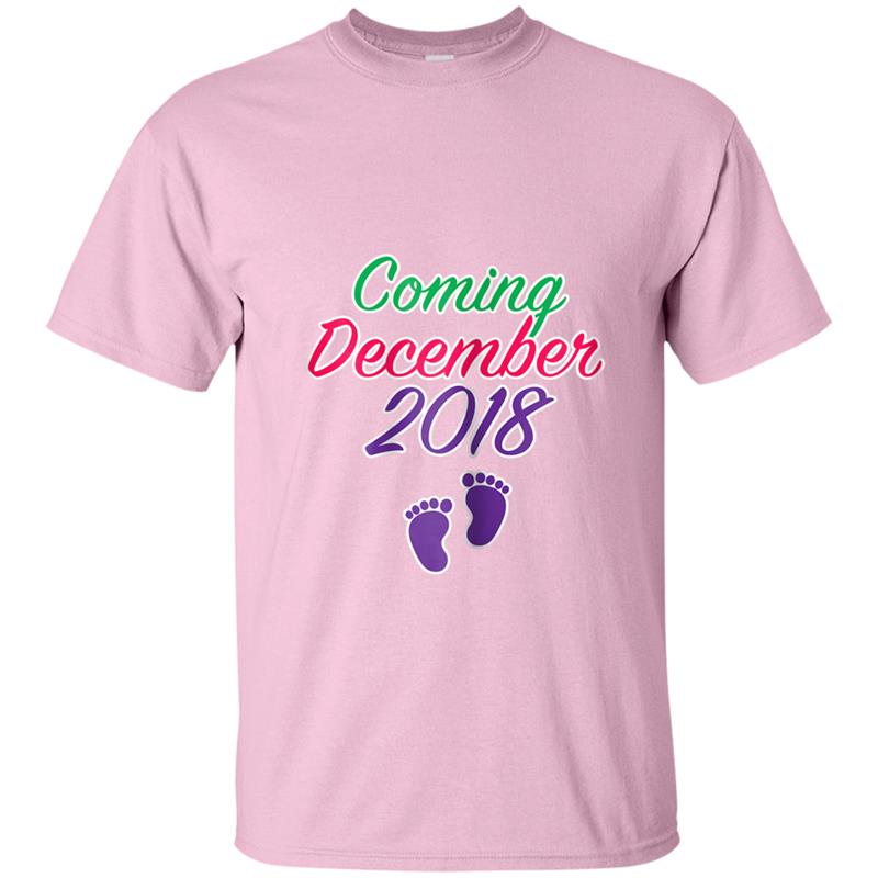 Coming Soon December 2018 Pregnancy Announcement T-shirt-mt