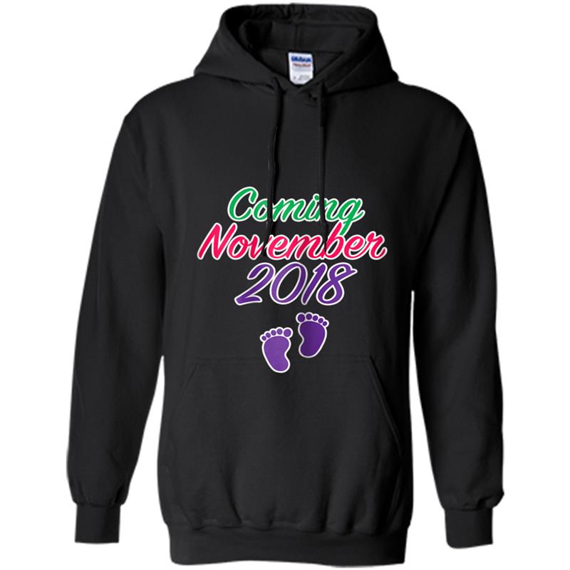 Coming Soon November 2018 Pregnancy Announcement Hoodie-mt