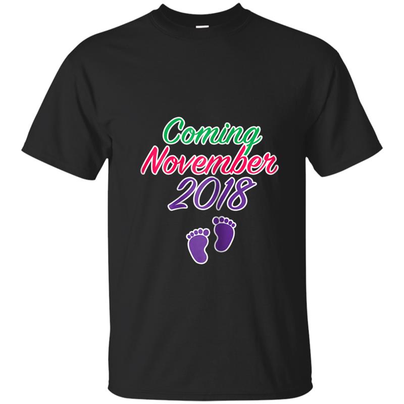 Coming Soon November 2018 Pregnancy Announcement T-shirt-mt