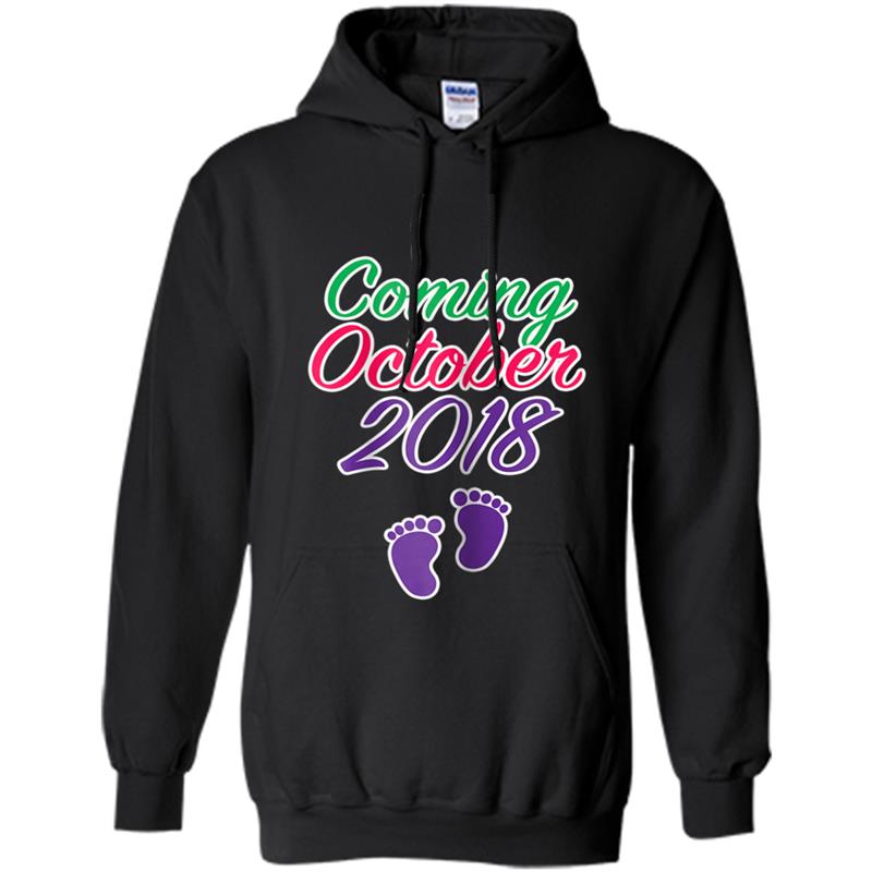 Coming Soon October 2018 Baby Pregnancy Announcement Hoodie-mt