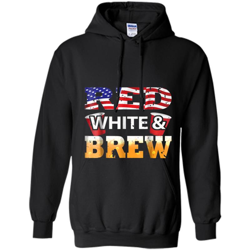 Cool Red White And Brew  Happy 4th of July Gifts Hoodie-mt