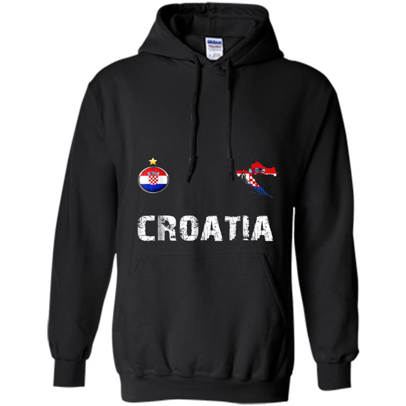 Croatia  Flag Hrvatska Soccer Jersey Style Hoodie-mt