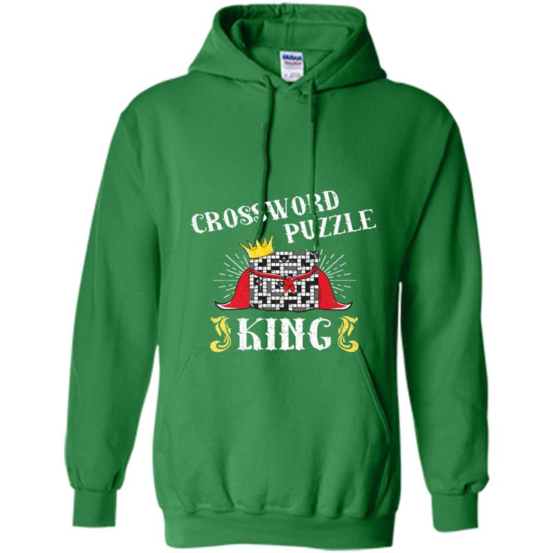 Crossword Solving King Funny Puzzle Distressed Hoodie-mt