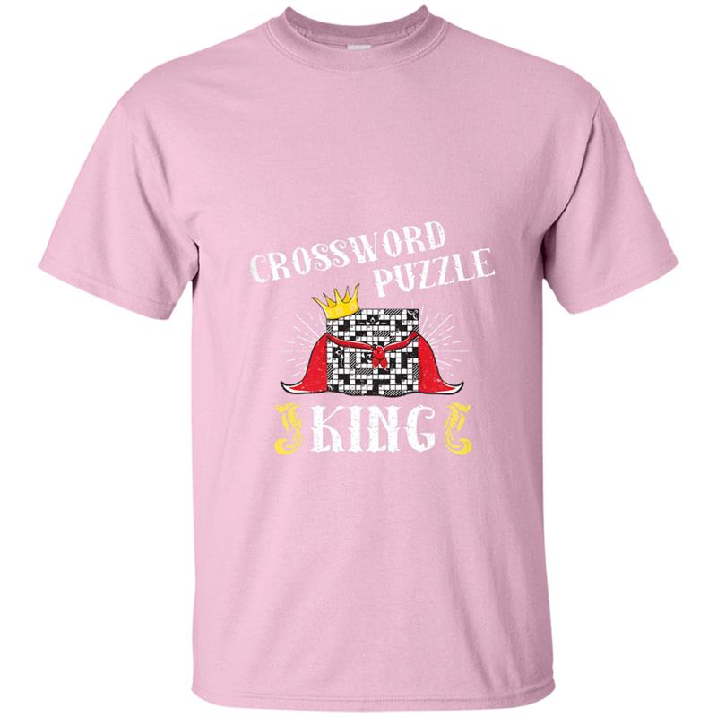 Crossword Solving King Funny Puzzle Distressed T-shirt-mt