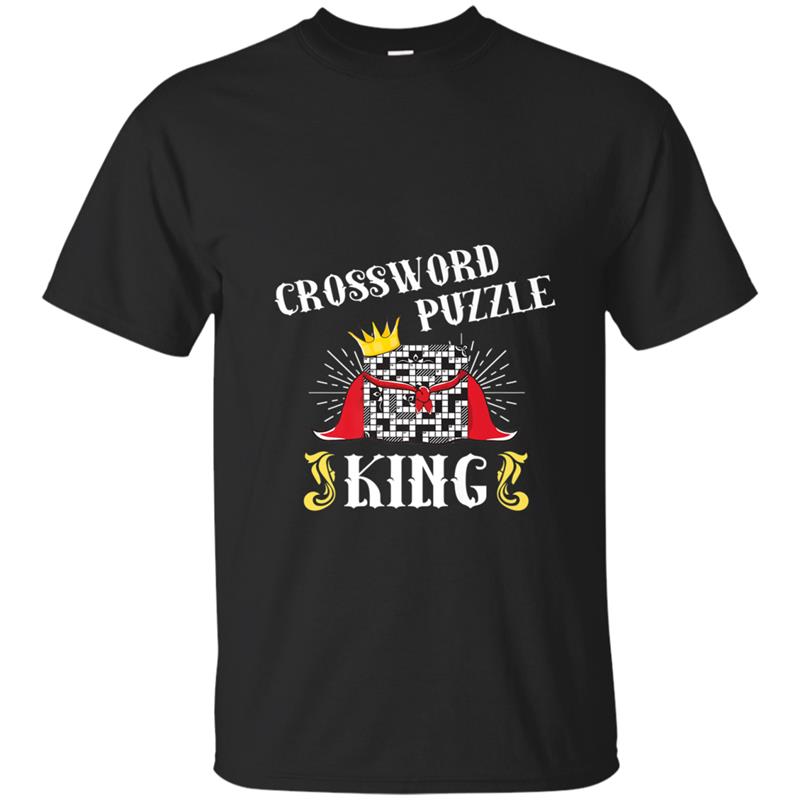 Crossword Solving King Funny Puzzle Gif T-shirt-mt