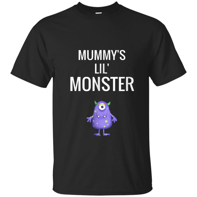 Cute Halloween  Kids Mummys Lil Monster Tee T-shirt-mt