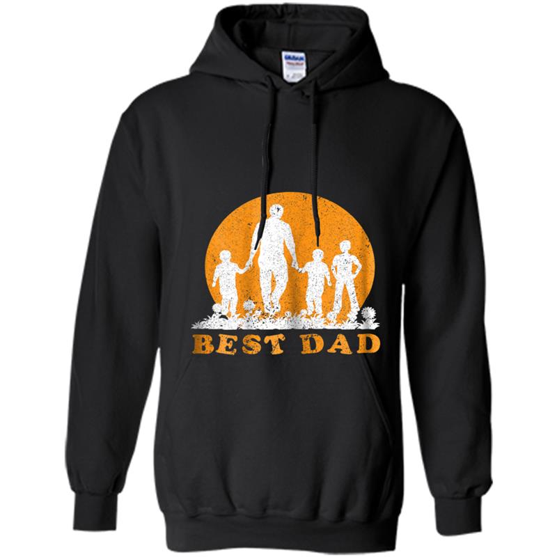 Cute Papa And 3 Sons Best Dad  Happy Father Day Hoodie-mt