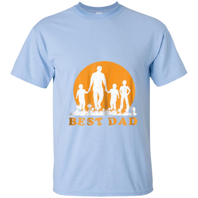 Cute Papa And 3 Sons Best Dad Happy Father Day T-shirt-mt – Mugartshop