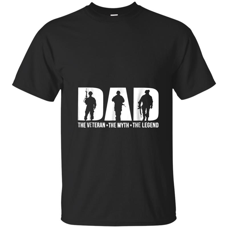 Dad The Veteran The Myth The Legend Father's Day Gift Tee T-shirt-mt