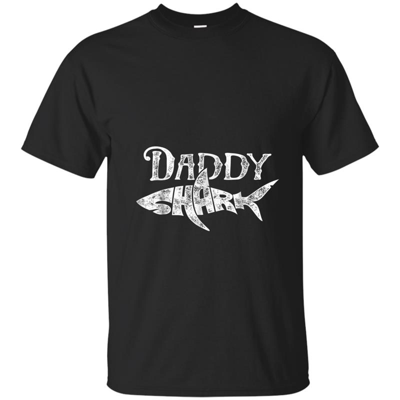 Daddy Shark  Fathers Day Gifts Family Matching Dad T-shirt-mt