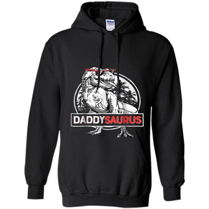 Daddysaurus  Fathers Day Gifts T rex Daddy Saurus Men Hoodie-mt