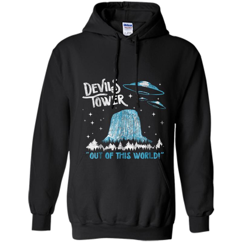 Devils Tower Monument - Out of This World! Funny UFO Hoodie-mt