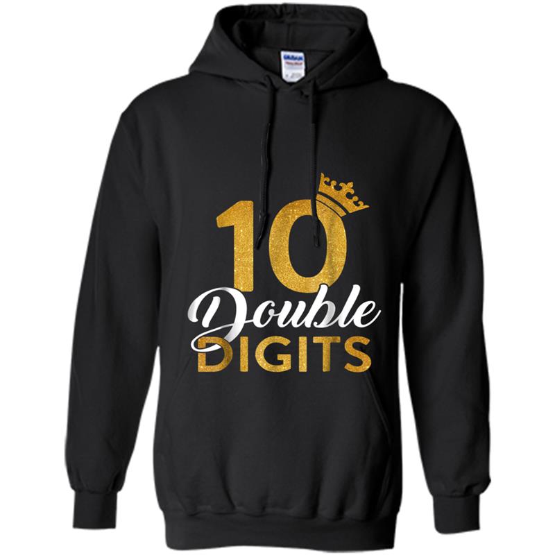 Double Digits 10th Birthday  10 Years Old Kids Hoodie-mt