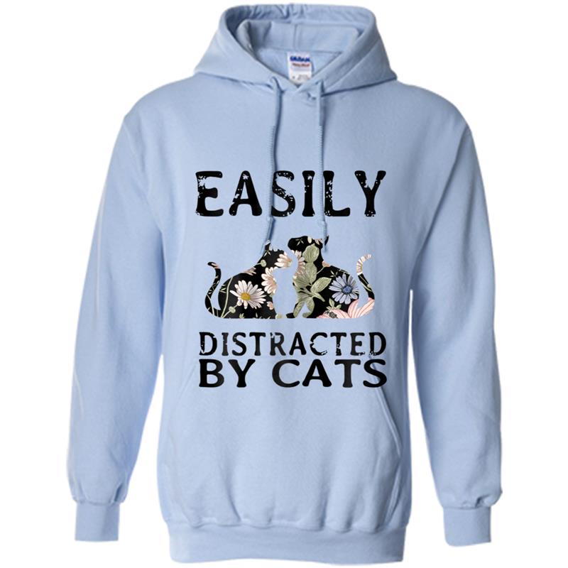 Easily distracted by cats  cat lovers gift Hoodie-mt