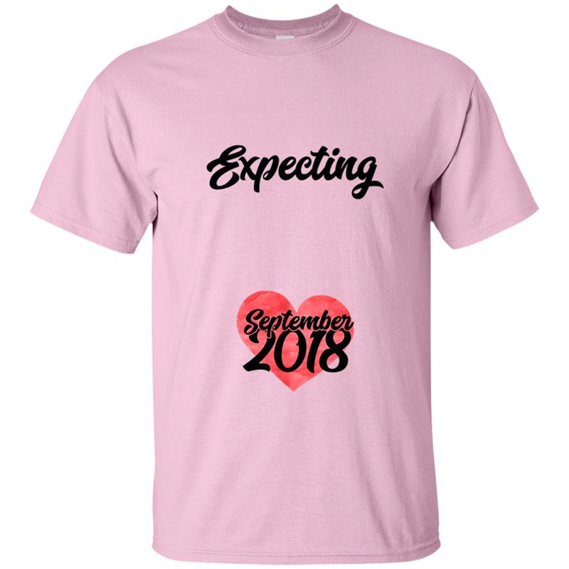 Expecting September 2018  Pregnancy Gift for Women T-shirt-mt