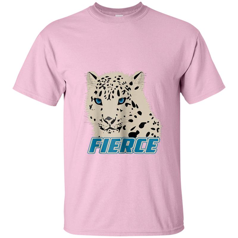 FIERCE AND BEAUTIFUL SNOW LEOPARD STRONG WOMEN T-shirt-mt