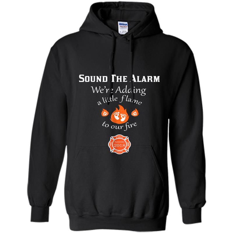 Firefighter Pregnancy Announcemen September 2018 Baby Hoodie-mt