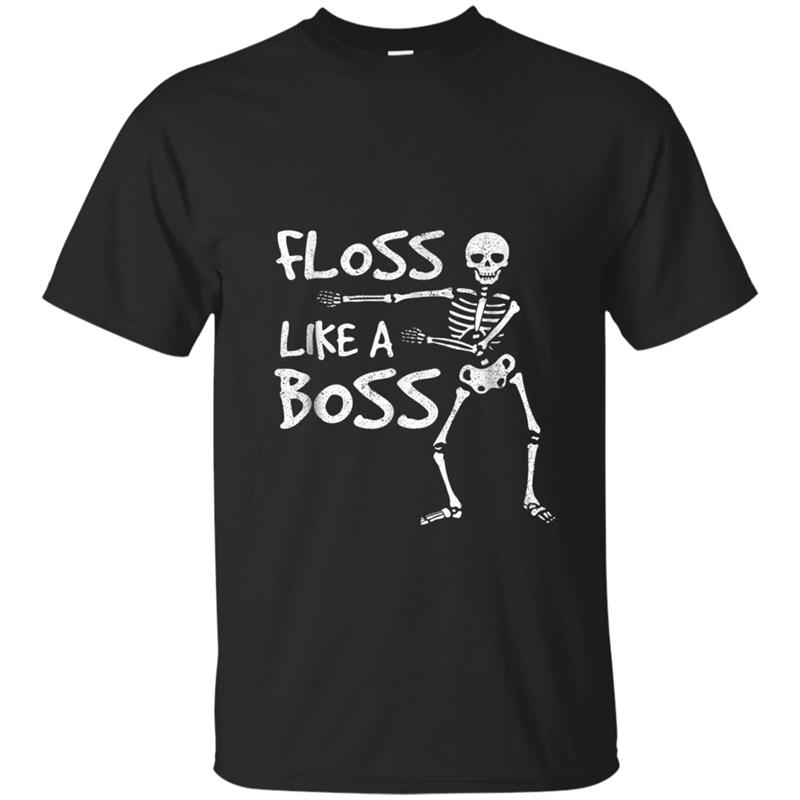 Floss Dance Floss Like A Boss Flossing Skeleton  Boys T-shirt-mt