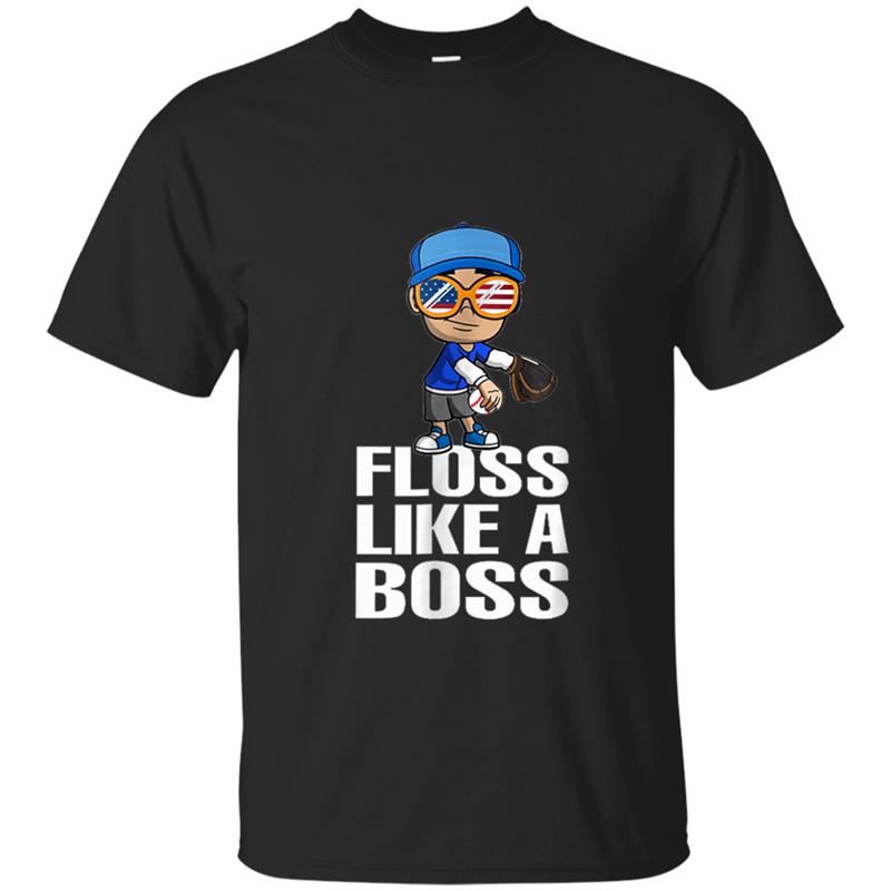 Floss like a boss baseball T-shirt-mt