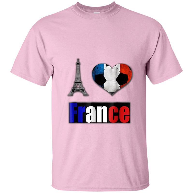 France Soccer Football World I love France T-shirt-mt