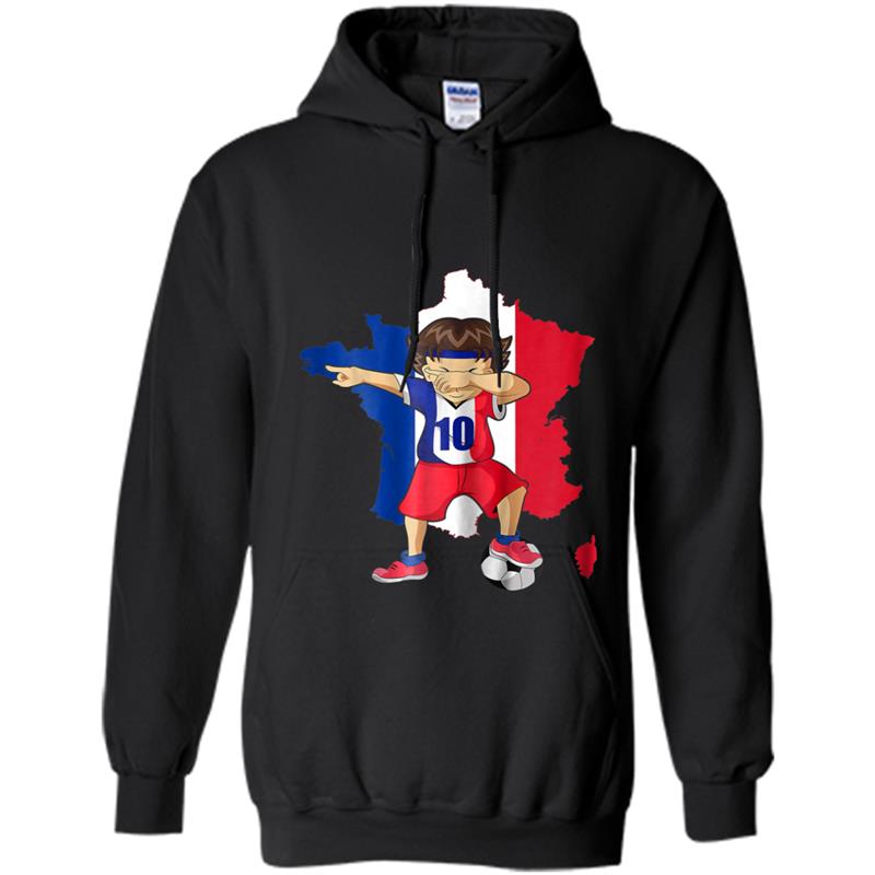 France Soccer Football  Dab Dabbing Boy With Jersey Hoodie-mt