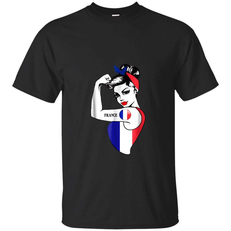 France Strong Woman Soccer Jersey Football 2018 Fan T-shirt-mt