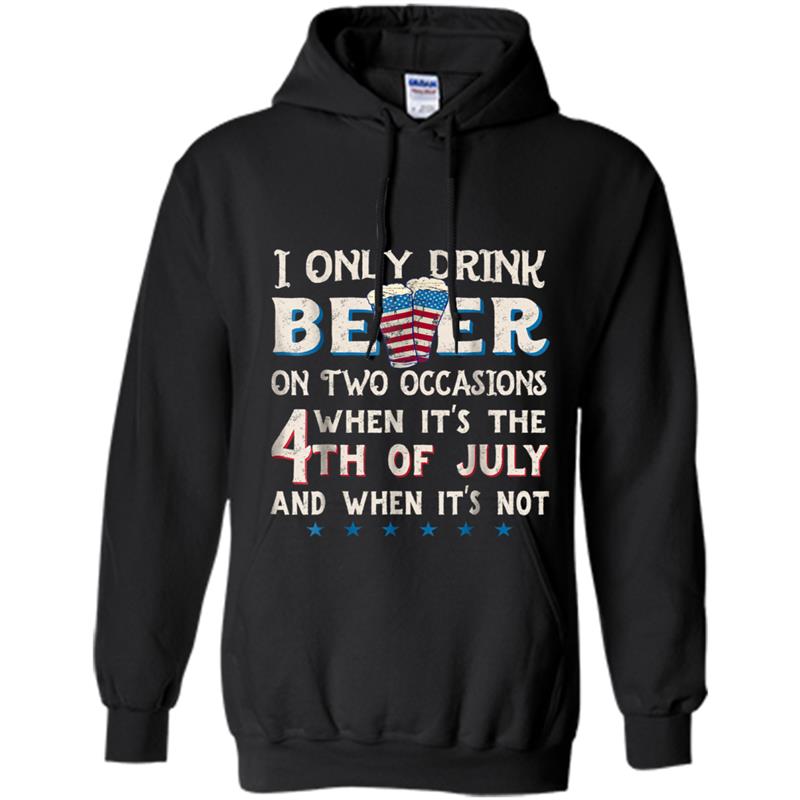 Funny 4th of July Beer Party  with American Flag Men Hoodie-mt