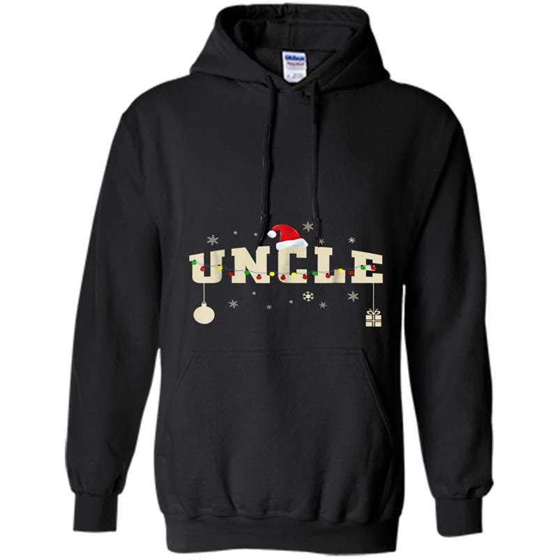 Funny Christmas Uncle  Santa Hat Family Matching Gift Hoodie-mt