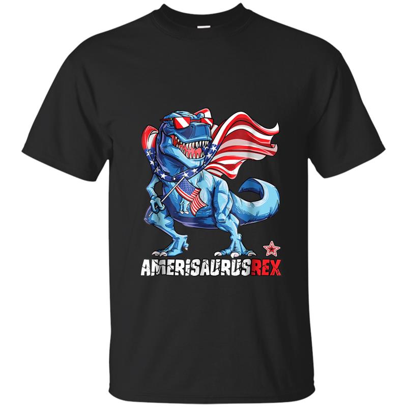 Funny Cute Amerisaurus-Rex American 4th Of July Lover Tee T-shirt-mt