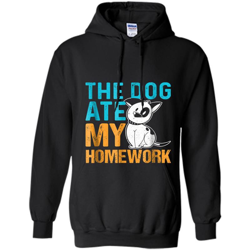 Funny Dog  The Dog Ate My Homework School Student Hoodie-mt