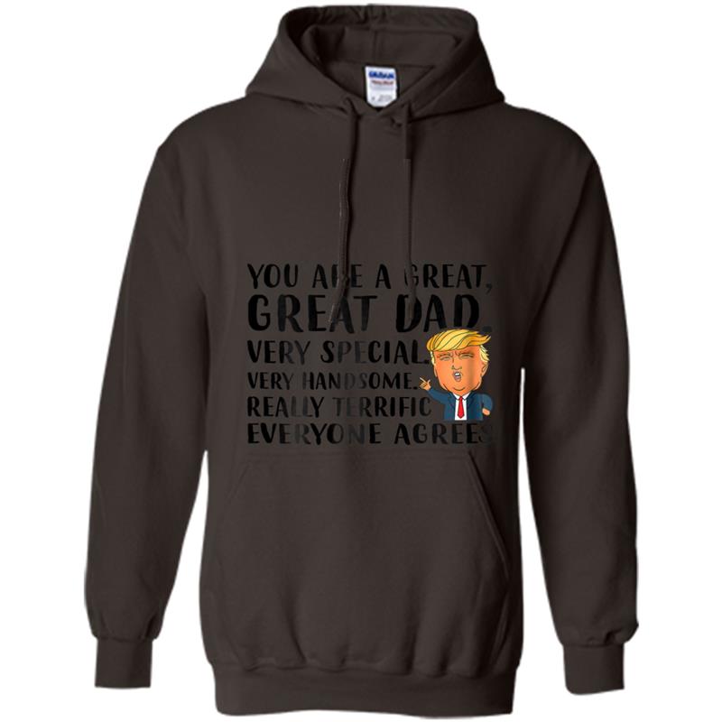 Funny Donald Trump Fathers day gift- You are great dad Hoodie-mt