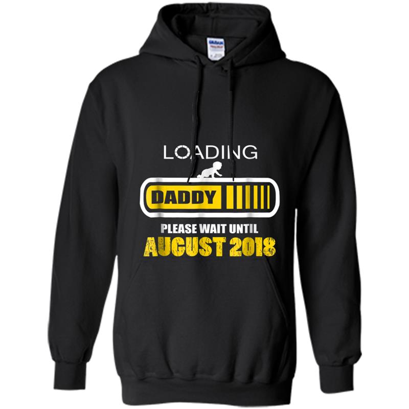 Funny Mens Daddy To Be August Est 2018  New Dad Gift Hoodie-mt