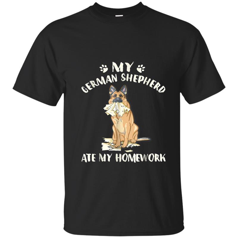 Funny My German Shepherd Ate My Homework T-shirt-mt