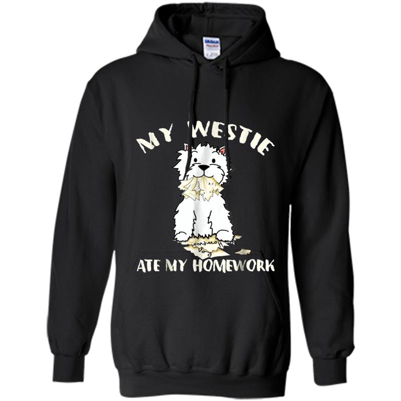 Funny My Westie Ate My Homework Hoodie-mt