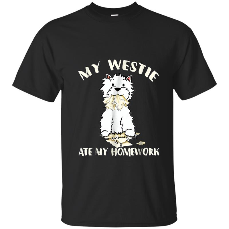 Funny My Westie Ate My Homework T-shirt-mt