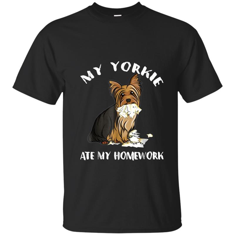 Funny My Yorkie Ate My Homework T-shirt-mt