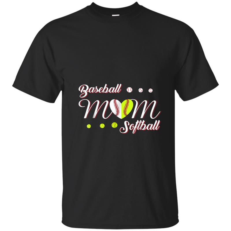 Funny Softball Baseball Mom T-shirt-mt