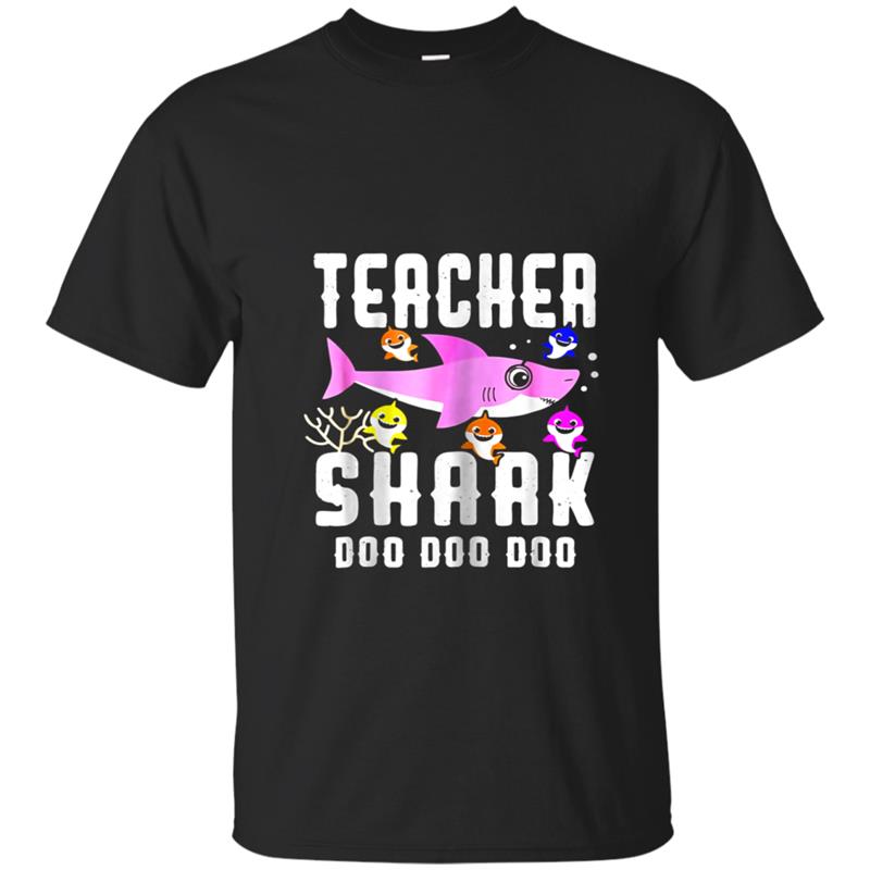 Funny Teacher Shark Doo Doo Doo  for men women kids T-shirt-mt