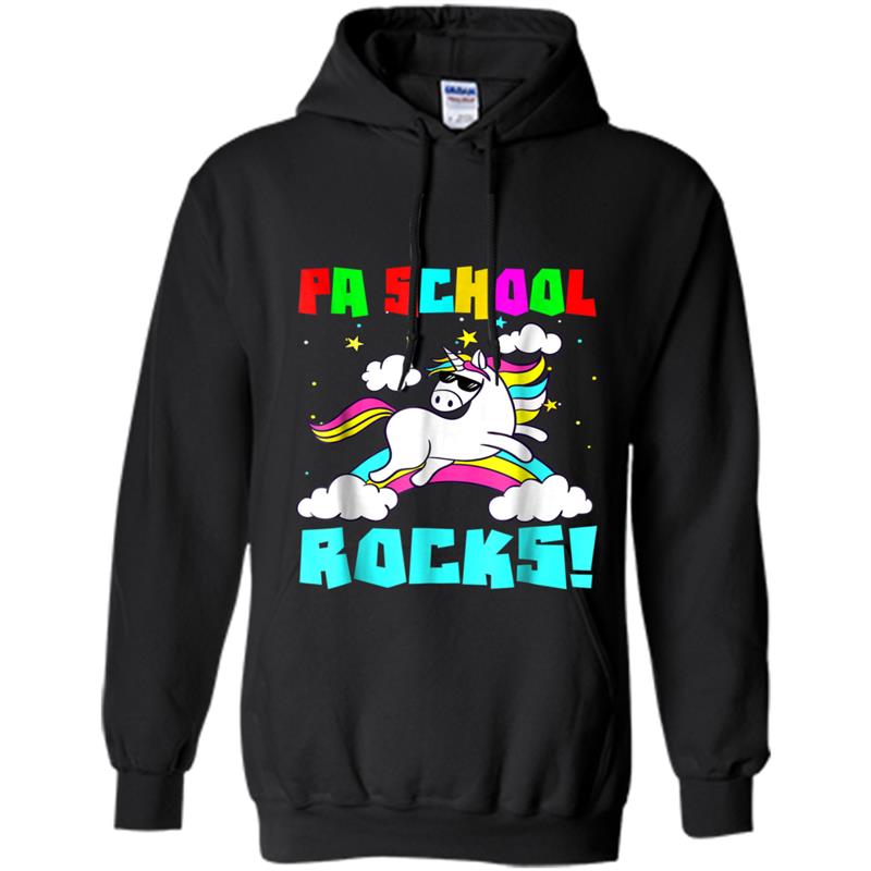Funny Unicorn Pa School Rocks Gift  Back To School Hoodie-mt