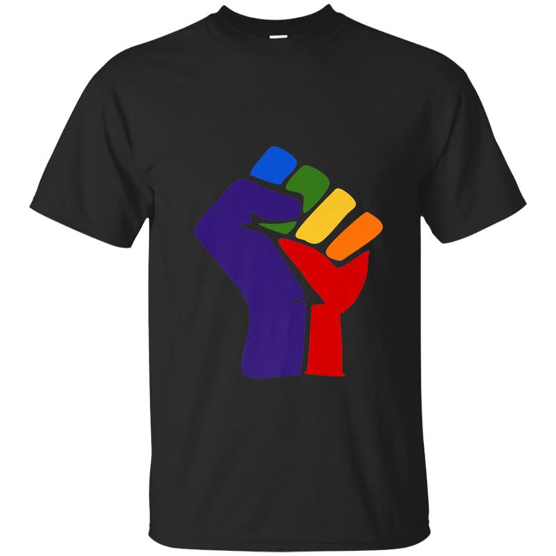 Giant Rainbow Fist for Men and Women RESIST T-shirt-mt