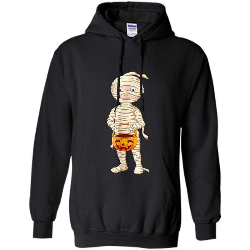 Halloween funny cute mummies with pumpkin Hoodie-mt